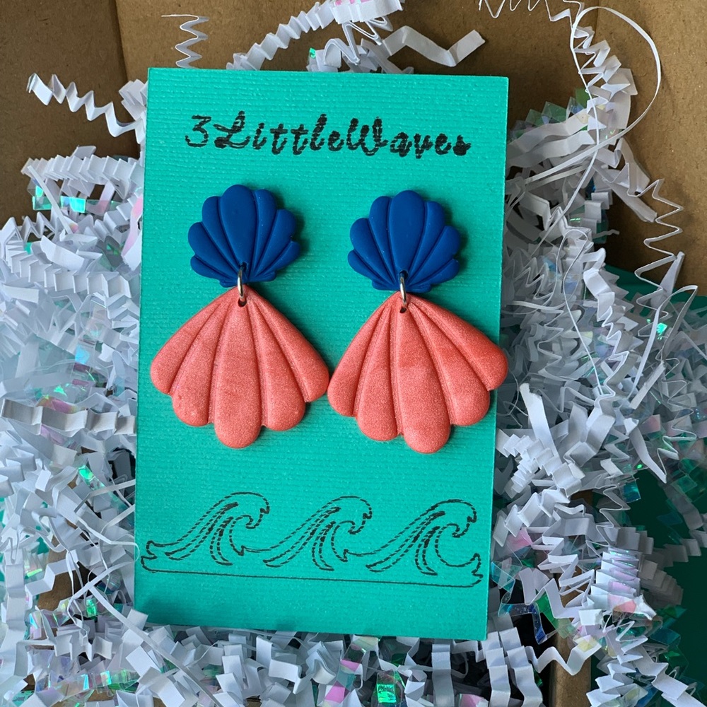 Handcrafted Polymer Clay Earrings.